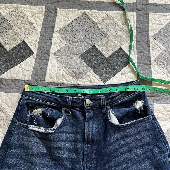 AFRM Jeans Keenan High Rise Wide‎ Leg distressed size 26 long - Picture 10 of 11